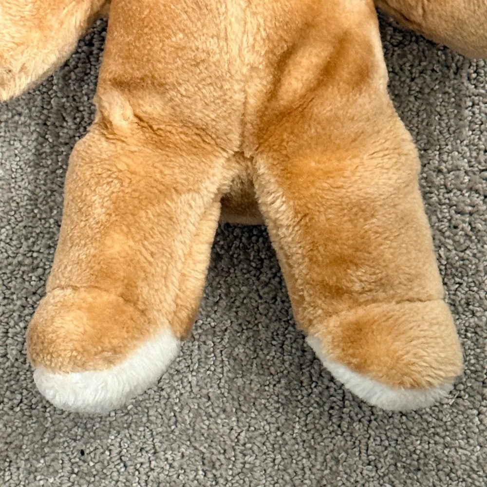 Vintage 1994 Commonwealth Teddy Bear Plush Tan White Stuffed Animal Toy